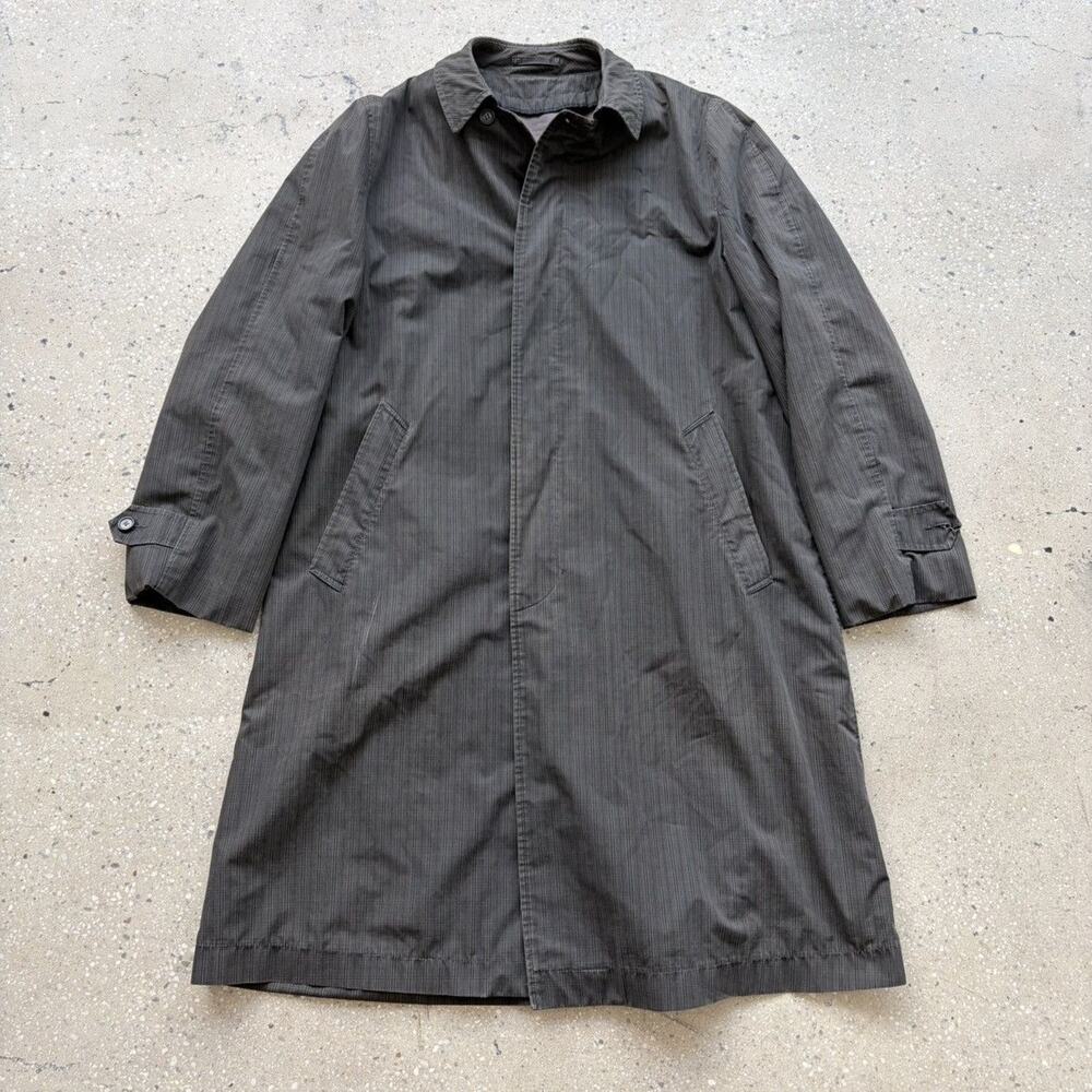 Vintage 60s Richman Brothers Green Plaid Spring Overcoat